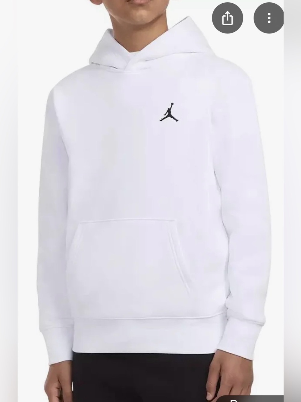 Jordan White Hoodie. Size 4.